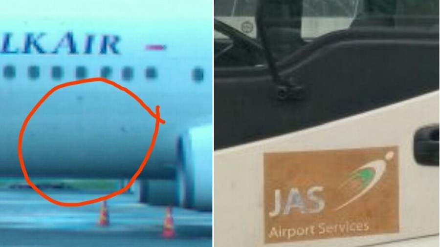Mobil AC Senggol SilkAir Di Bandara Internasional Kualanamu
