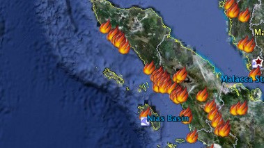 Terdeteksi 25 Titik Api Pada Sejumlah Lokasi di Pulau Sumatera