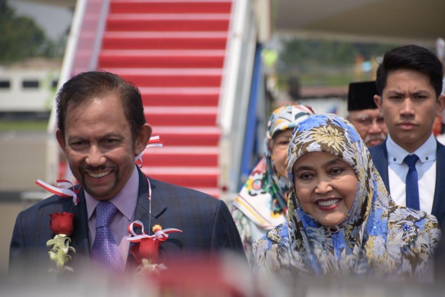 Sultan Brunai Haji Hassanal Bolkiah dan Rombongan Tiba Di Indonesia