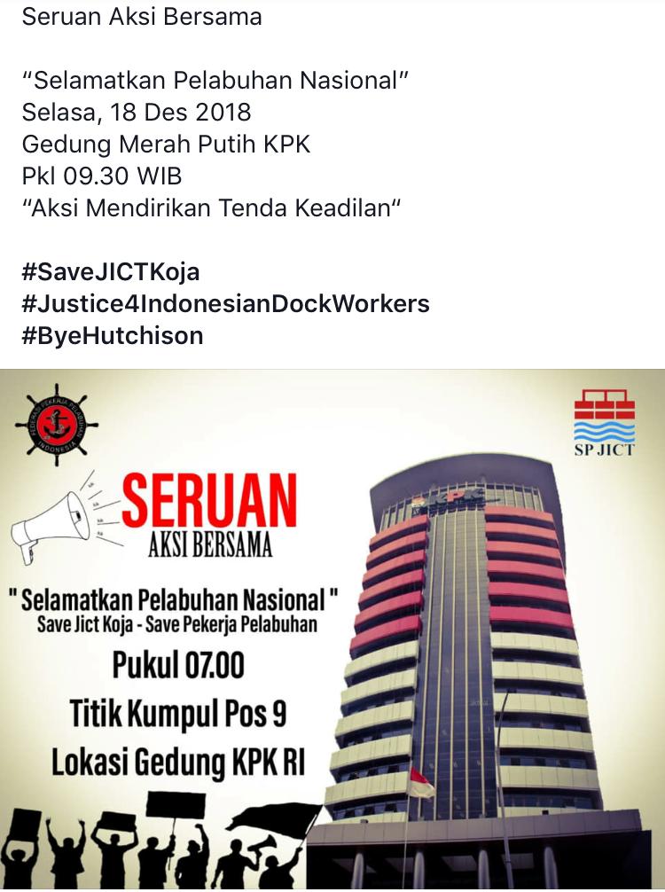 SPJICT Kecam Balik Direksi JICT Terkait Aksi Demo Hari Ini