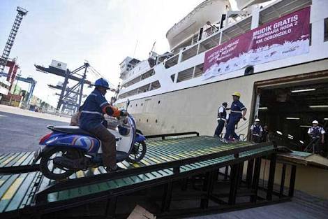 Peminat Mudik Gratis Sepeda Motor Dengan Kapal Laut Meningkat