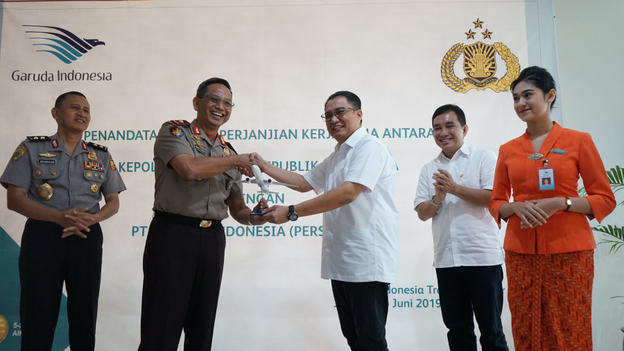 Pelatihan Awak Kabin , Polri Gandeng Garuda