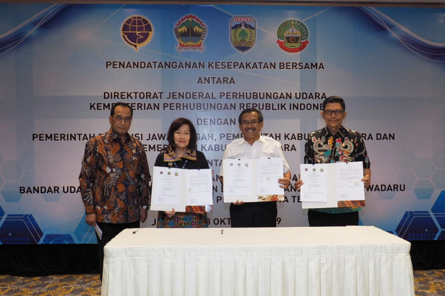 Kemenhub dan Pemprov Jateng Tandatangani Kesepakatan Pengembangan Bandara Blora dan Karimunjawa Jepara