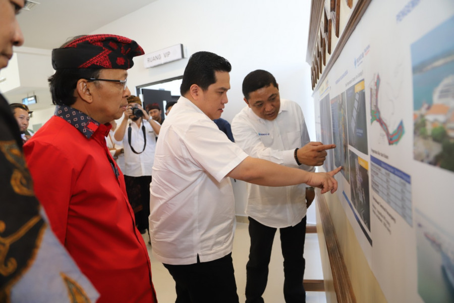 Menneg BUMN Tinjau Proyek Penataan Pelabuhan Cruise di Benoa Bali