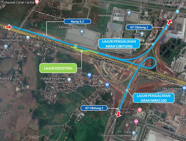 Besok Jam 10.00, Lalu Lintas di Sekitar Simpang Susun Cibitung Dilakukan Pengalihan