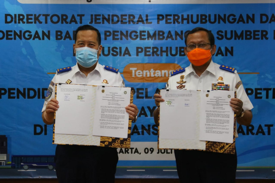Ditjen Hubdat dan BPSDMP Teken MoU Tentang Diklat SDM Perbubungan Darat dan TSDP