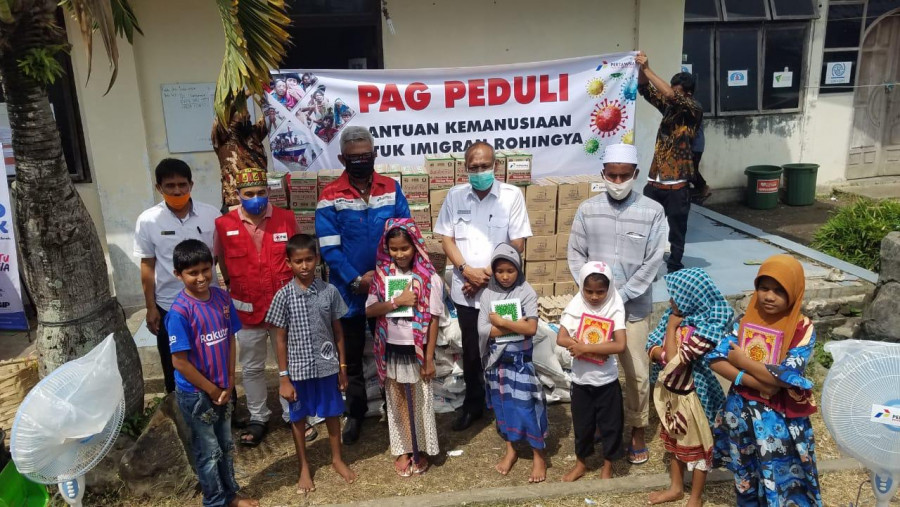 Perta Gas Arun Salurkan Bantuan Untuk Pengungsi Rohingnya
