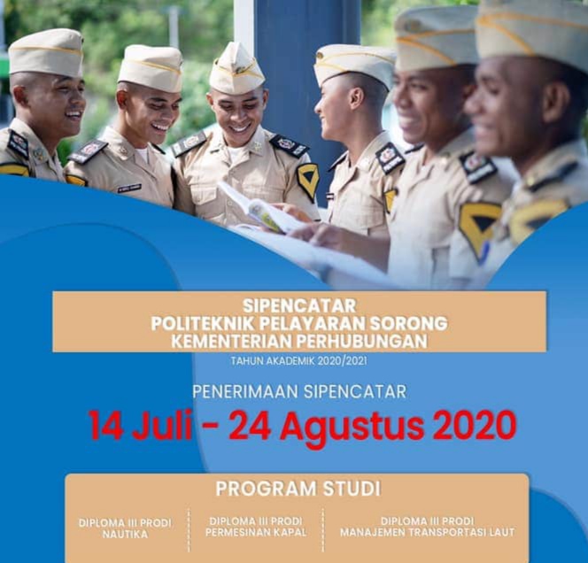 Kabar Baik dari Polktekpel Sorong, Sipencatar Dibuka Sampai 24 Agustus 2020