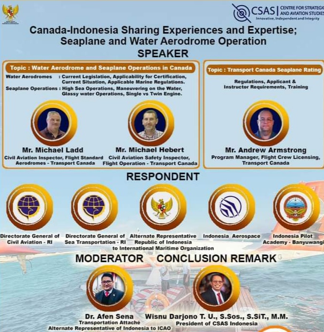 Jangan Lewatkan, Besok Kanada dan Indonesia Berbagi Pengalaman Dalam Pengoperasian Pesawat Amfibi