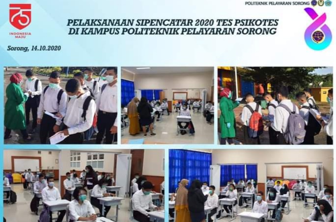 Poltekpel Sorong Laksanakan Psikotest Sipencatar 2020 Dengan Protokol Kesehatan