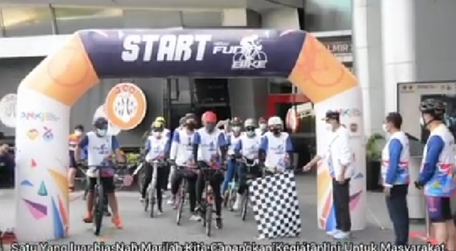 4.000 Peserta Ikuti Virtual Fun Bike Yang Dilepas Menhub Budi Karya Dari Jakarta