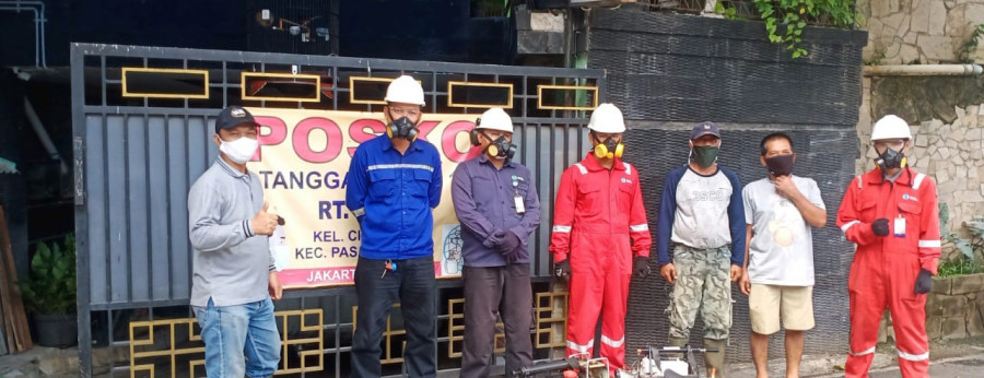 Cegah DBD, SATGAS EER Lakukan Fogging di Ring Satu Graha ELNUSA Jaksel