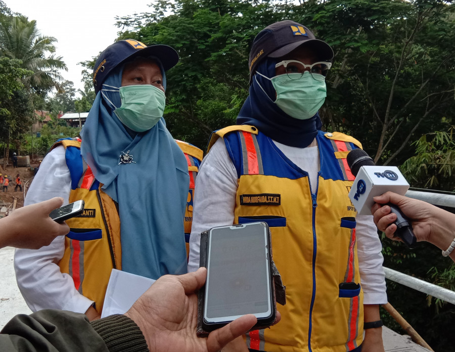 Proyek Jembatan Gantung di Kec. Petir Pemkab Serang Selesai 31 Desember 2020, Ini Progressnya