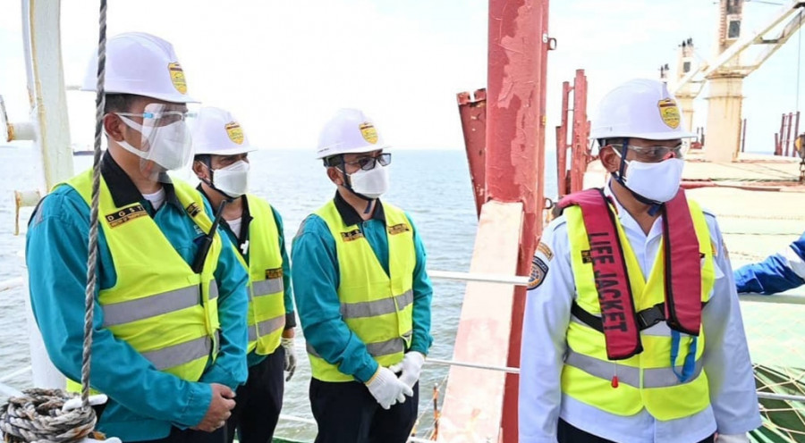 Wujudkan Tanjung Priok Greenport, Capt Wisnu Handoko dan Tim Periksa MV Harmony Ocean