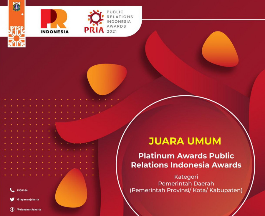 DKI Jakarta Juara Umum Public Relations Indonesia Awards 2021
