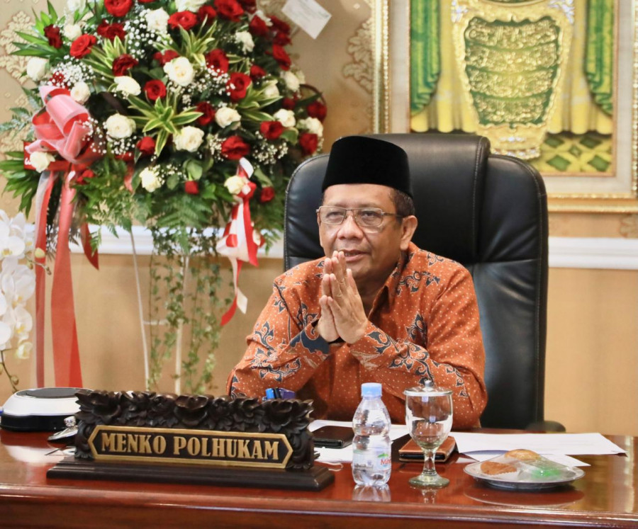 Halal Bihalal, Menko Mahfud Sampaikan Perayaan Idul Fitri 1442 Aman dan Lancar