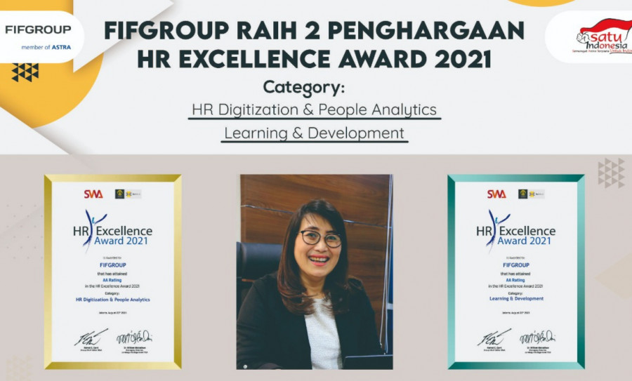 FIFGROUP Sukses Raih Dua Penghargaan Dari HR Excellence Award 2021