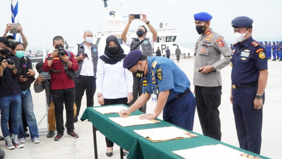 KPLP Kemenhub Ambil Bagian Dalam Tim Operasi Laut Interdiksi Terpadu 2021