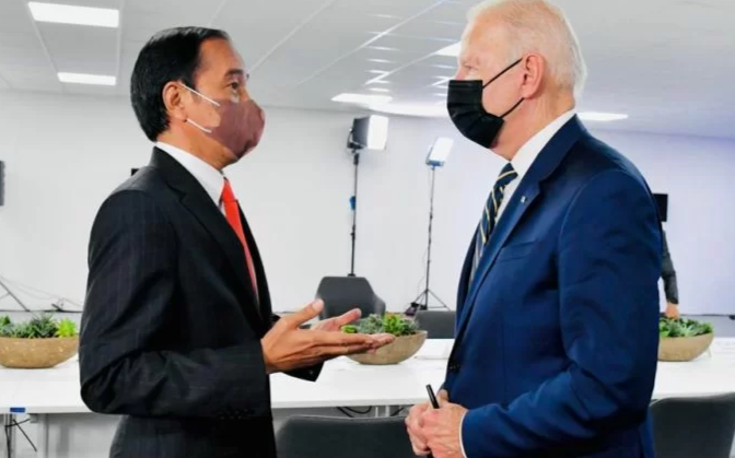 Presiden Jokowi Melakukan Pertemuan Dengan Presiden AS Joe Bidendi