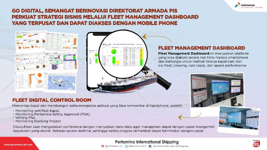 Direktorat Armada PIS Perkuat Strategi Bisnis Melalui Fleet Management Dashboard yang Terpusat
