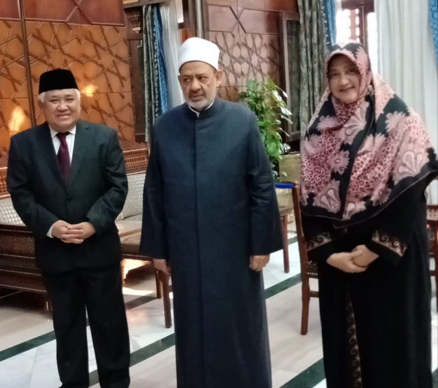 Din Syamsuddin & Syaikh Al Azhar Bahas Poros Dunia Wasathiyat Islam Dan Muhammadiyah di Kairo
