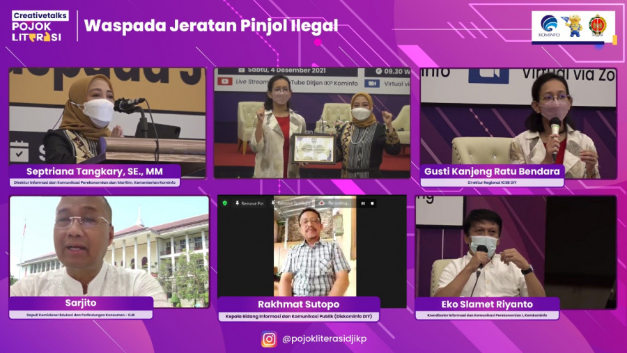 Kominfo &  OJK Gandeng Pemprov Yogyakarta Berikan Edukadi Soal Pinjol Ilegal