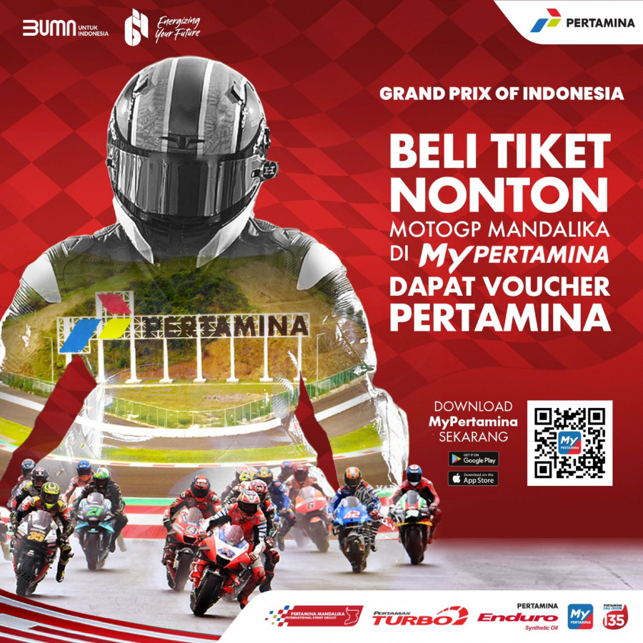 Asyik,  Tiket MotoGP 2022 Seri Mandalika Tersedia di MyPertamina