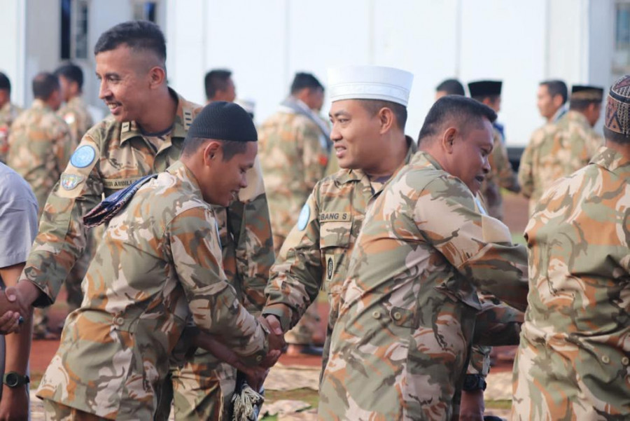 Prajurit TNI Rayakan Lebaran di Daerah Komplik Congo, Afrika