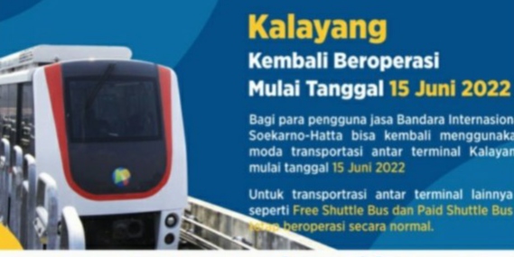 Skytrain Bandara Soekarno-Hatta Kembali Dioperasikan Reguler