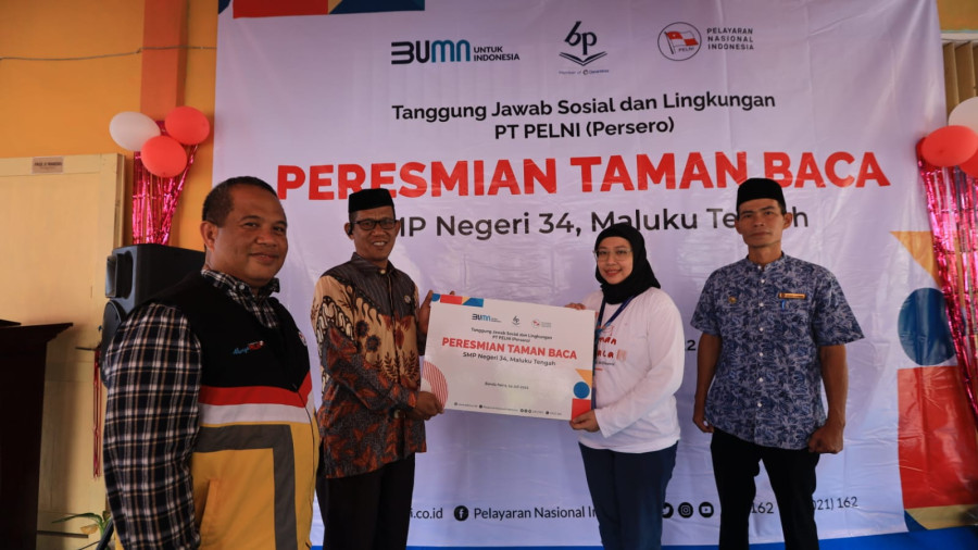 PELNI Resmikan Taman Baca di Wilayah 3TP Bendaneira