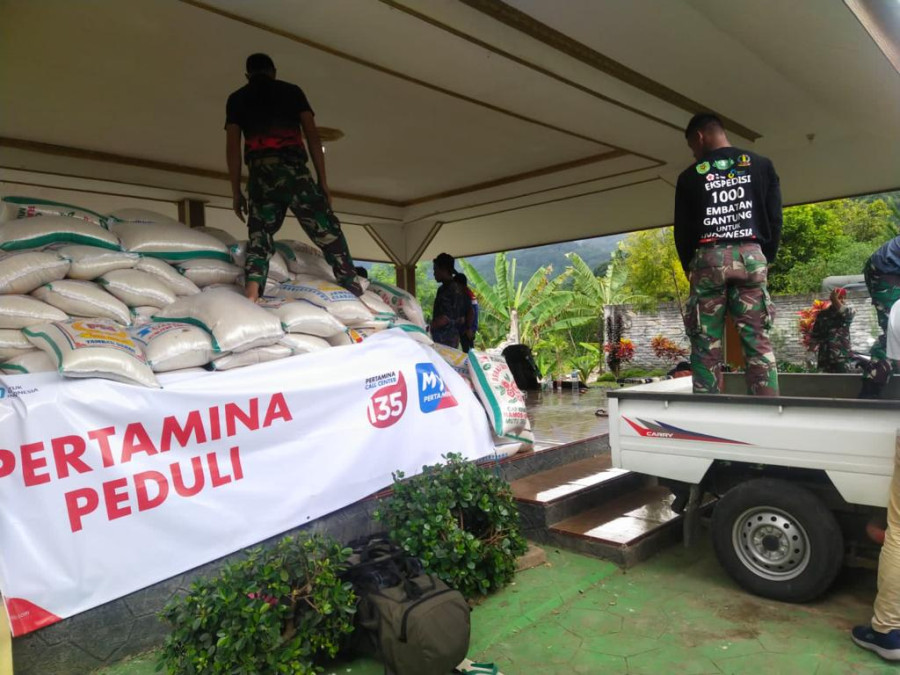 Pertamina Salurkan 12 Ton Beras Bantu Dapur Umum Korban Gempa Cianjur