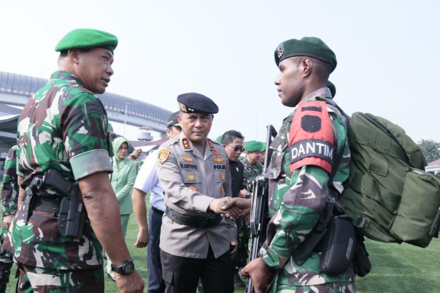 Pangdam Jaya Sambut Kedatangan Satgas Pamtas Papua Yonif 203/AK