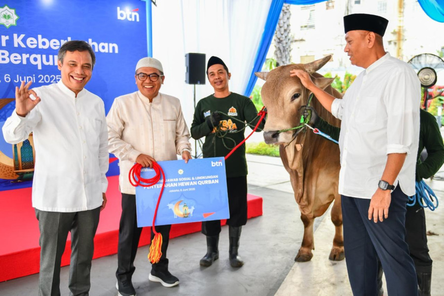 BTN Sumbangkan 587 Hewan Kurban Untuk Kaum Duafa, Yatim Piatu dan Jompo