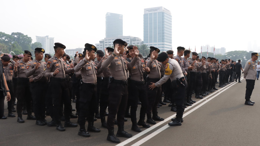 Ribuan Personil Dikerahkan Kawal Aksi Unjuk Rasa di DPR