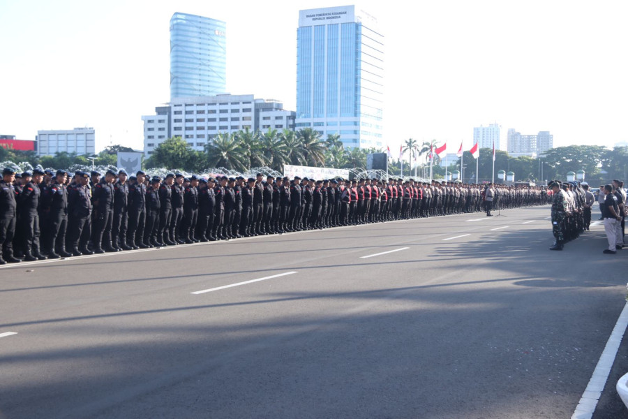 Aksi Buruh di DPR Mendapat Pengamanan Khusus Ribuan Petugas Gabungan 
