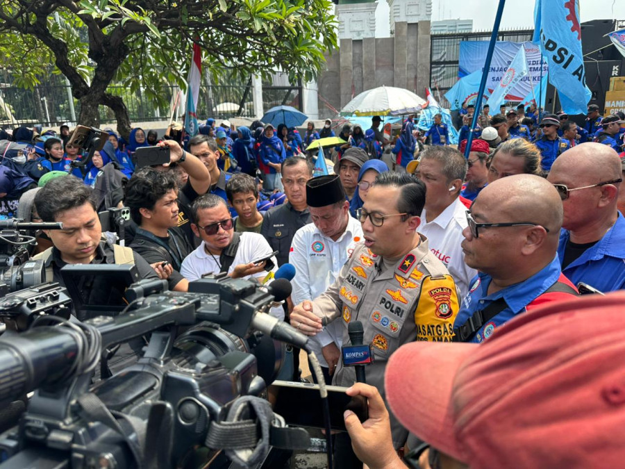 Demo Buruh di DPR Berjalan Aman dan Kondusif