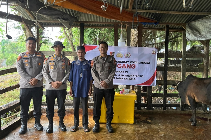 Mahasiswa STIK angkatan 83/WPS Sumbang 70 Ekor Sapi untuk Tradisi Meugang di Aceh