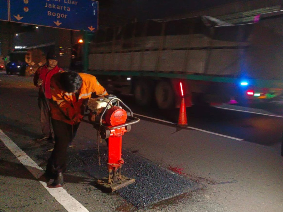 Jasa Marga Kebut Perbaikan Ruas Tol  Jakarta - Cikampek  Jelang Arus Mudik Lebaran