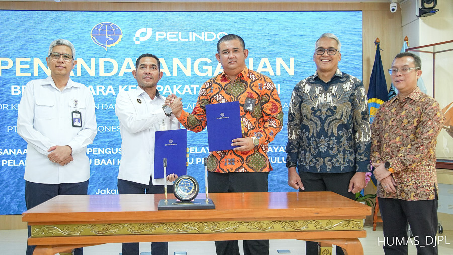 Kemenhub dan Pelindo Sepakati Pengusahaan Alur-Pelayaran Pulau Baai Tahap II.