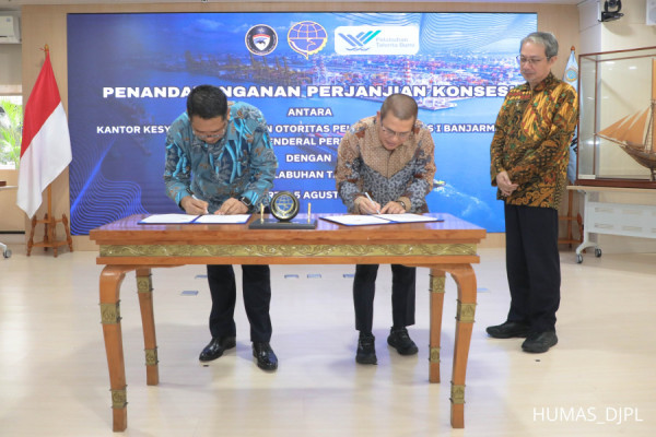 Kemenhub Teken Konsesi Jasa Kepelabuhanan Selama 27 Tahun Kepada PT Pelabuhan Talenta Bumi