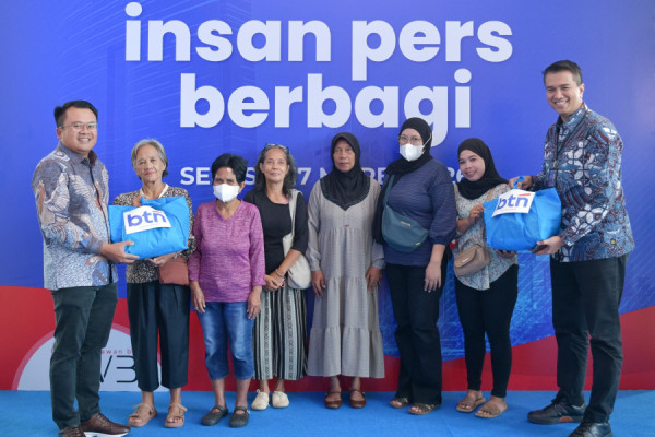 BTN dan Insan Pers Salurkan 600 Paket Sembako 