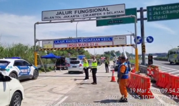Jalur Fungsional Japek II Dibuka, Lajur Contraflow di Jalan Tol Jakarta-Cikampek Arah Cikampek Ditambah