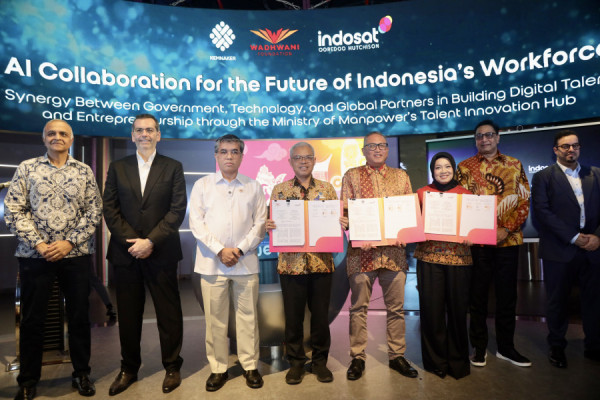 Kemenaker Bersama Wadhwani Foundation dan PT Indosat Tbk, Janji Tingkatkan Kapasitas SDM