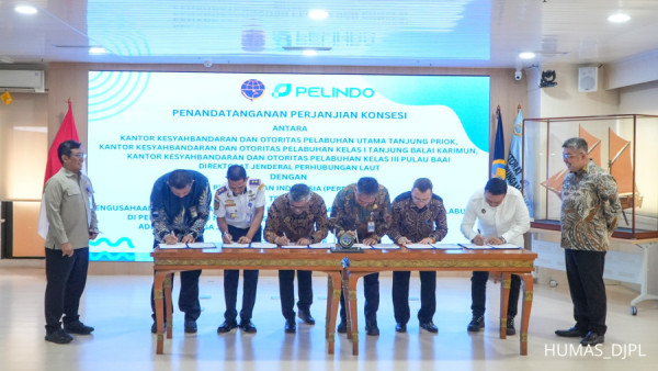 PT. Pelindo Terima Konsesi Penugasan Pengelolaan Perairan Pulau Nipa dan  Selat Singapura