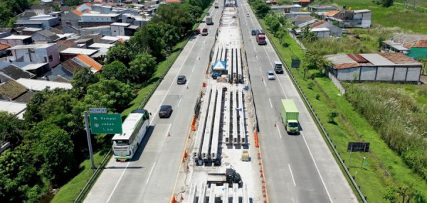 Pekerjaan Pelebaran Ruas Tol  Surabaya–Gempol  Capai 85  Persen