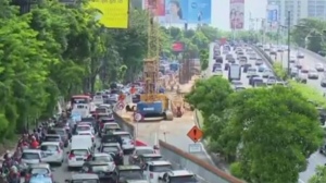 Ditlantas Polda Metro Jaya Lakukan  Rekayasa Lalin di Simpang Pancoran