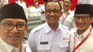Usai ke Cawang, Anies - Sandi  Singgahi  Temu Kader Gerinda di Sentul