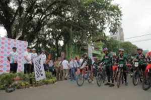 Gowes Pesona Nusantara Disambut Meriah Di Medan