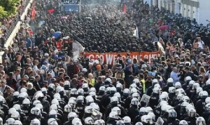 KTT G20 Hamburg Diwarnai Unjuk Rasa Berdarah