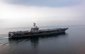 Kapal Induk AS Terlihat Di Selat Sunda, Kemana Tujuannya ?